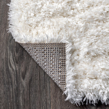 Aydin Solid Plush Shag Area Rug